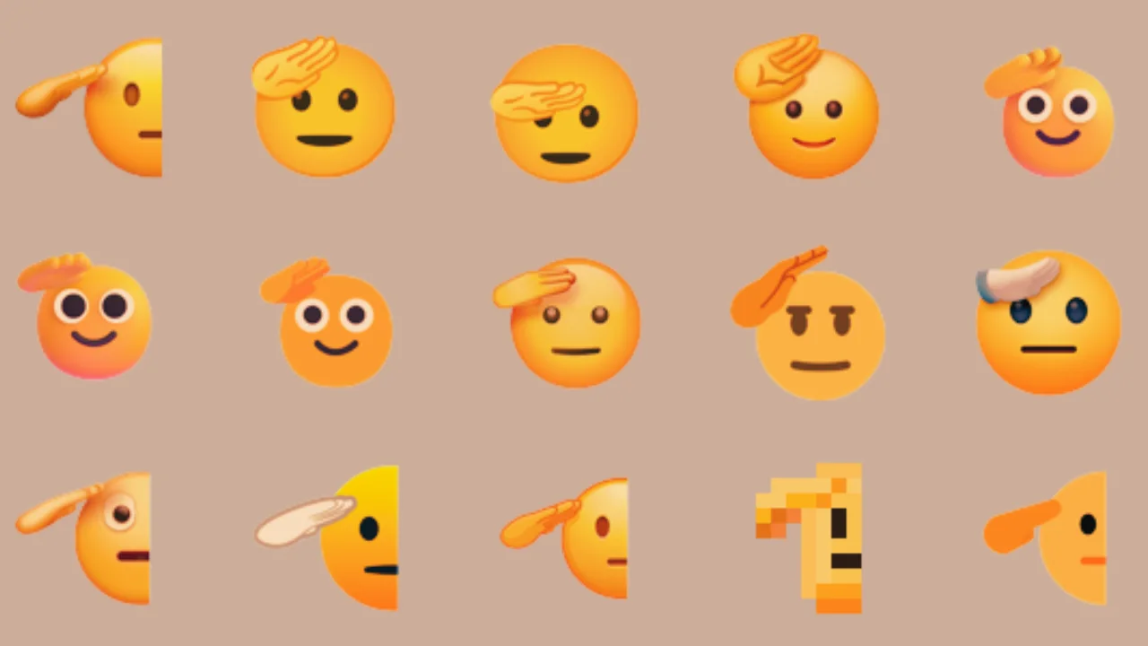 Salute face emoji